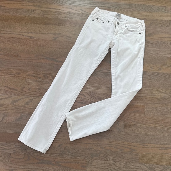 True Religion Denim - True Religion straight leg white Jeans Size 29/32